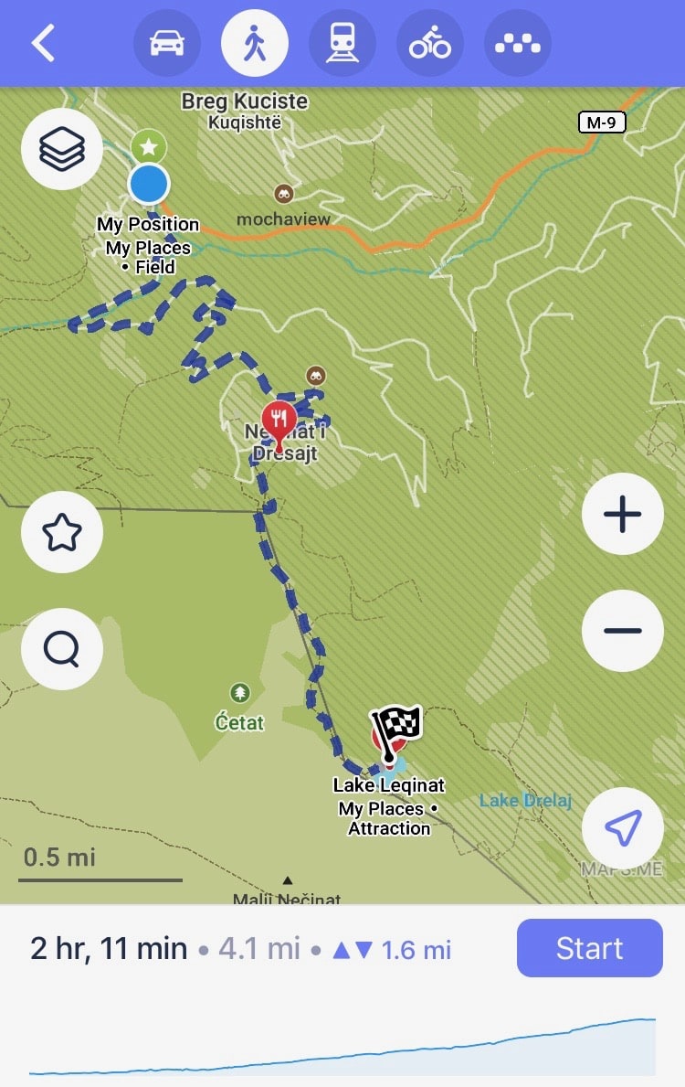 Lake Leqinat Hiking Route