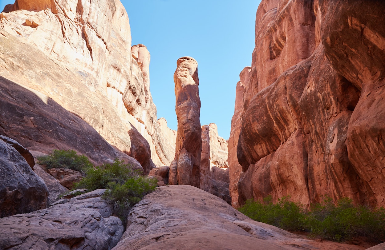 Hiking Fiery Furnace Arches