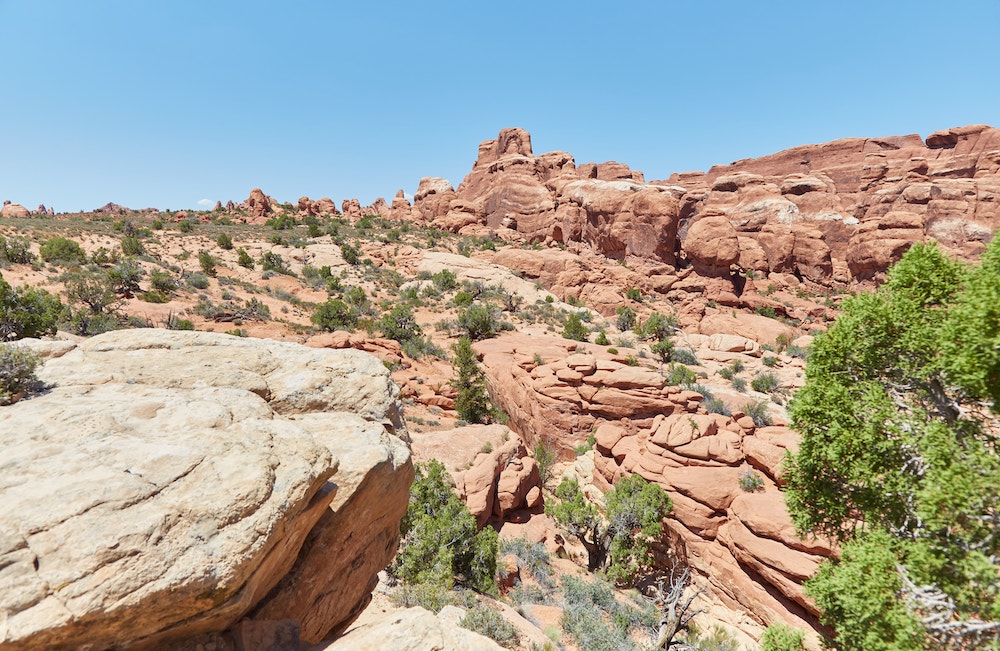 Hiking Fiery Furnace Arches