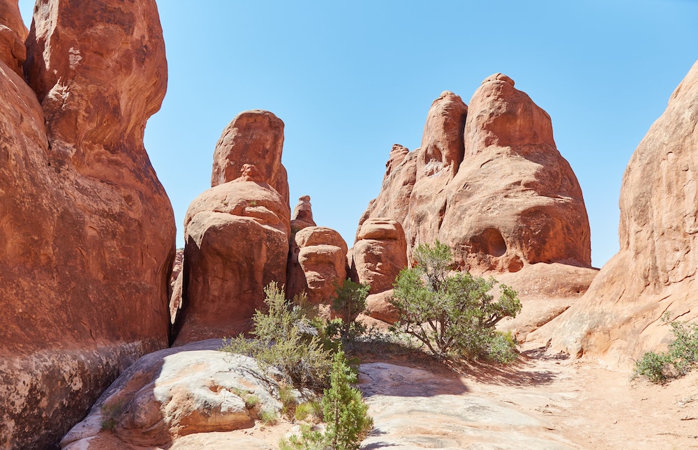 Hiking Fiery Furnace Arches