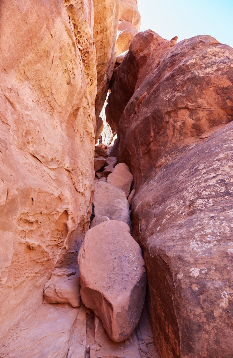 Hiking Fiery Furnace Arches