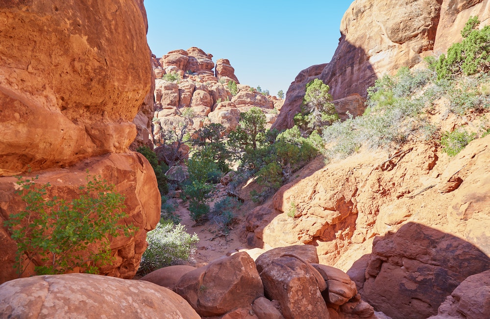 Hiking Fiery Furnace Arches